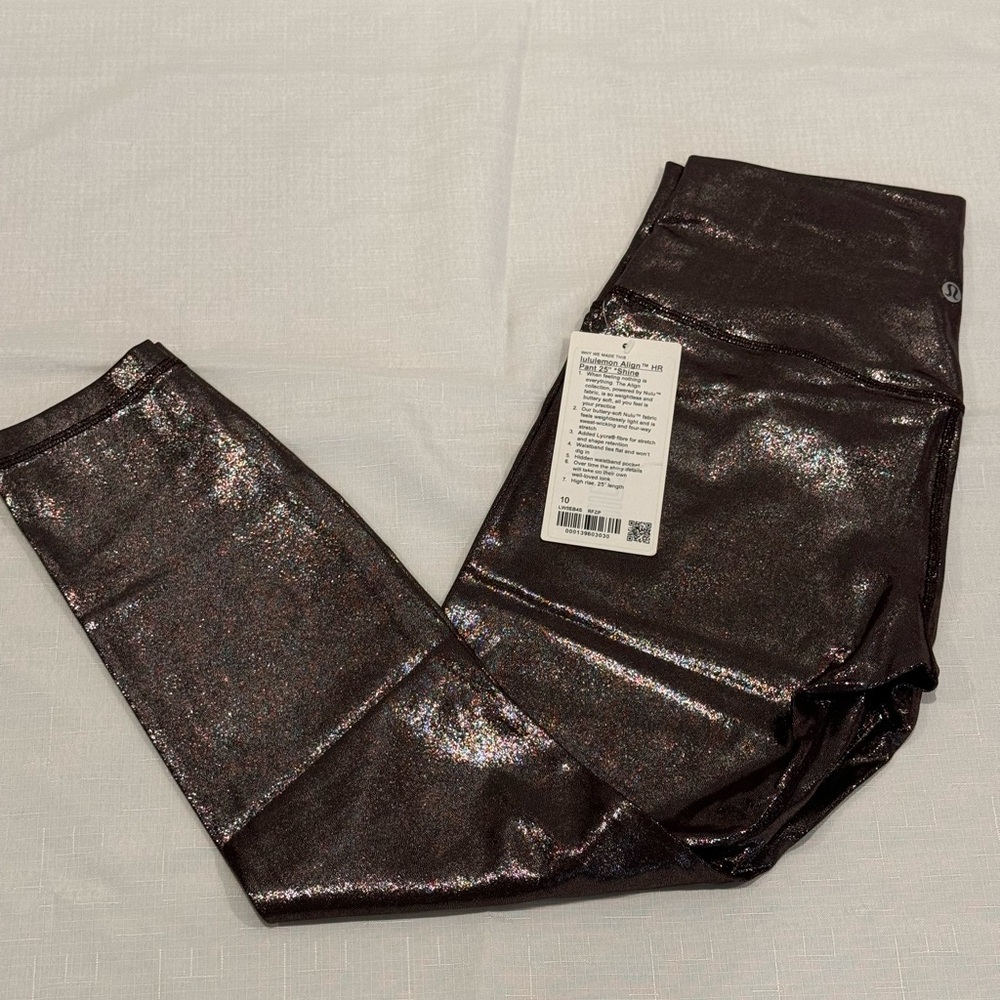 Lululemon Align HR Pant 25” Shine Pants NWT Size 10.
